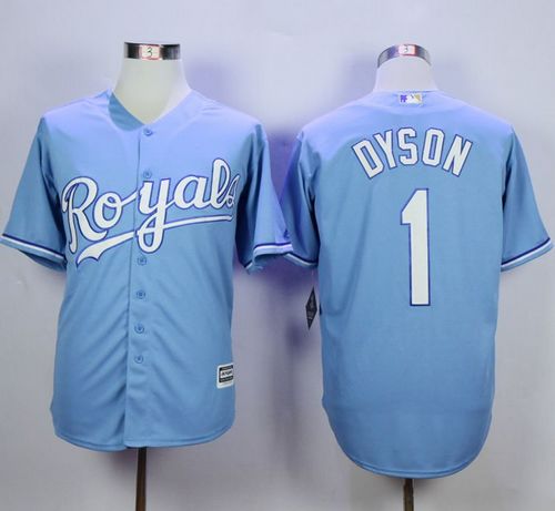 Royals #1 Jarrod Dyson Light Blue Alternate 1 New Cool Base Stitched MLB Jersey - Click Image to Close